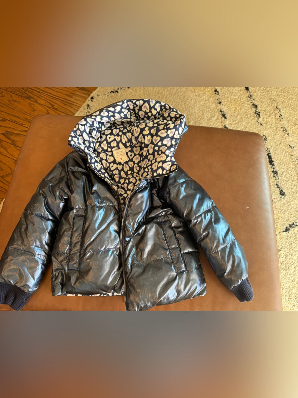 J Crew Kids/Crewcuts Navy Puffer